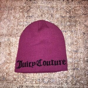 Juicy couture winter cold weather woman’s beanie pink and black